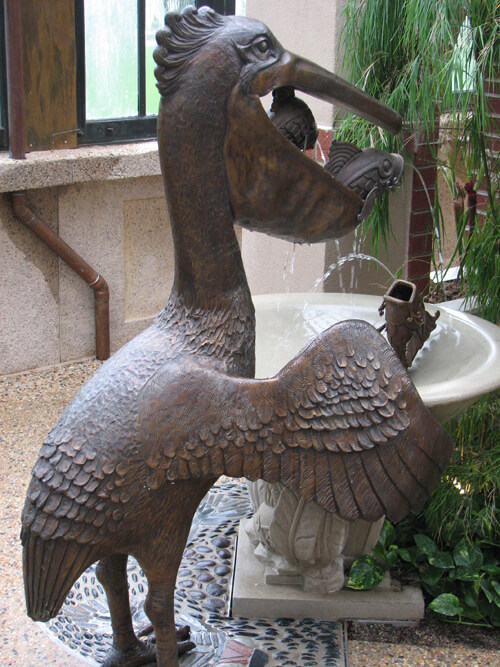 pelican Bronze Animal Sculpture