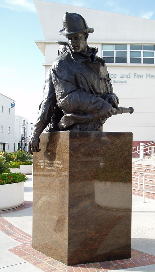 Monumental Bronze Public Art display in Burbank Full View