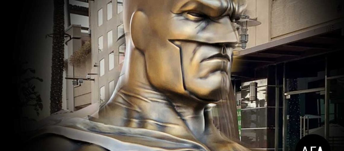 Batman Unveiled in Burbank, Cast, Finished and Installed by American Fine Arts