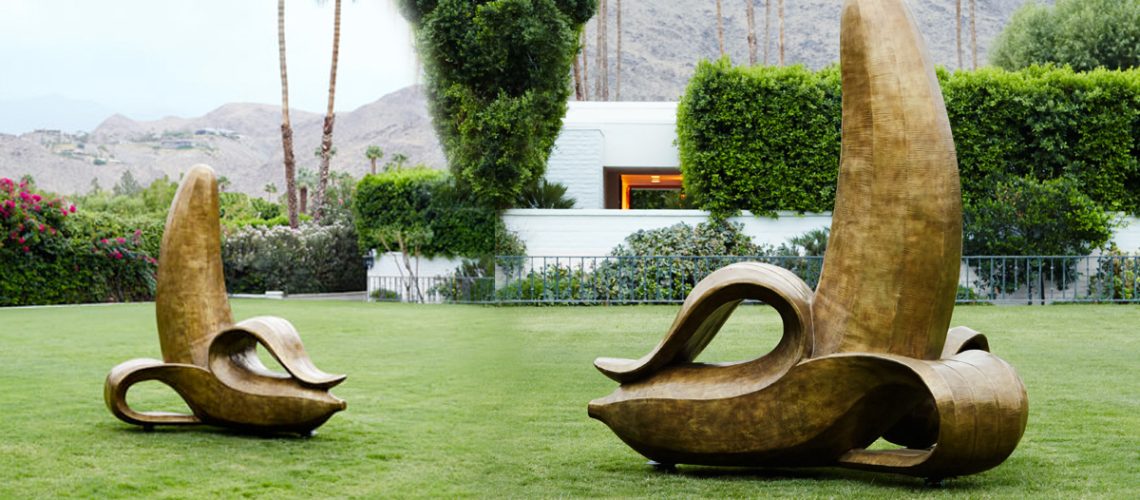 American Fine Arts Foundry and Jonathan Adler Unveil Monumental Bronze Banana Sculpture at Parker Palm Springs