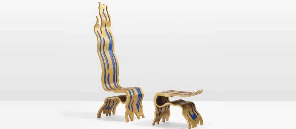 Roy Lichtenstein’s Brushstroke Chair & Ottoman